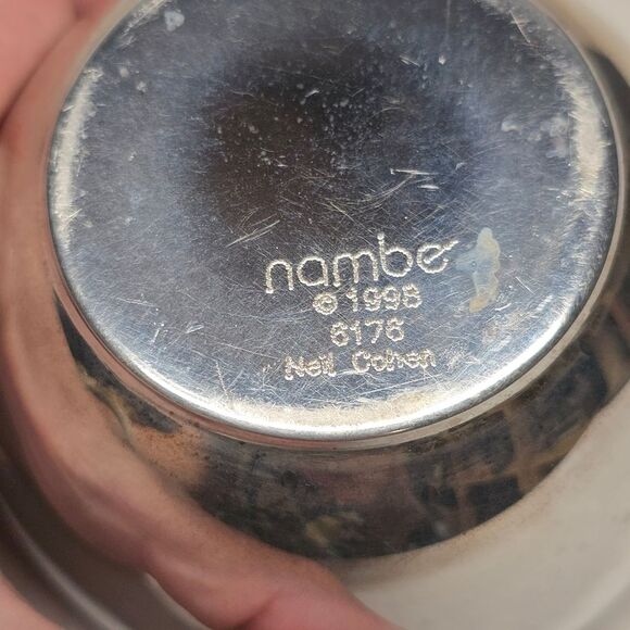 Nambe Lasso Candle Holder MCM 6176 Neil Cohen Vintage 1998 Metal Pair - Picture 9 of 9